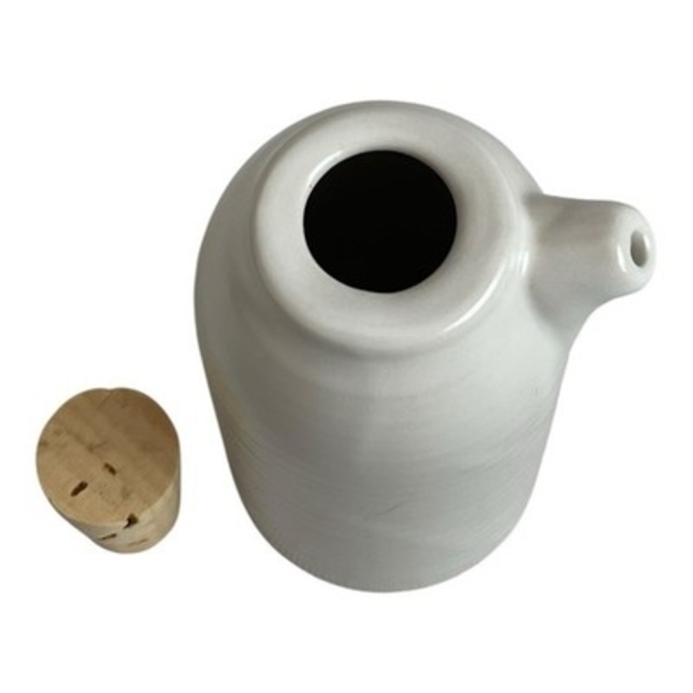 Dudson Evolution Purl Oil Vinegar Bottle 5" Off White Ceramic Cork Cap NEW - Picture 6 of 7